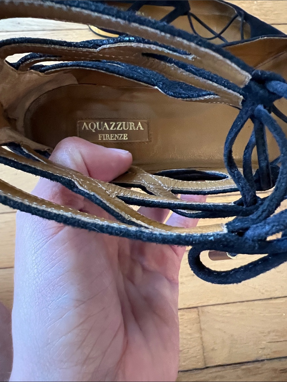 Aquazzura Suede Belgravia Flats, Size 38 - Picture 14 of 15